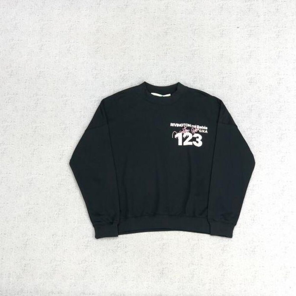 RIVINGTON ROI REBIS Digitally Signed Classic T Shirt Black Long Sleeve